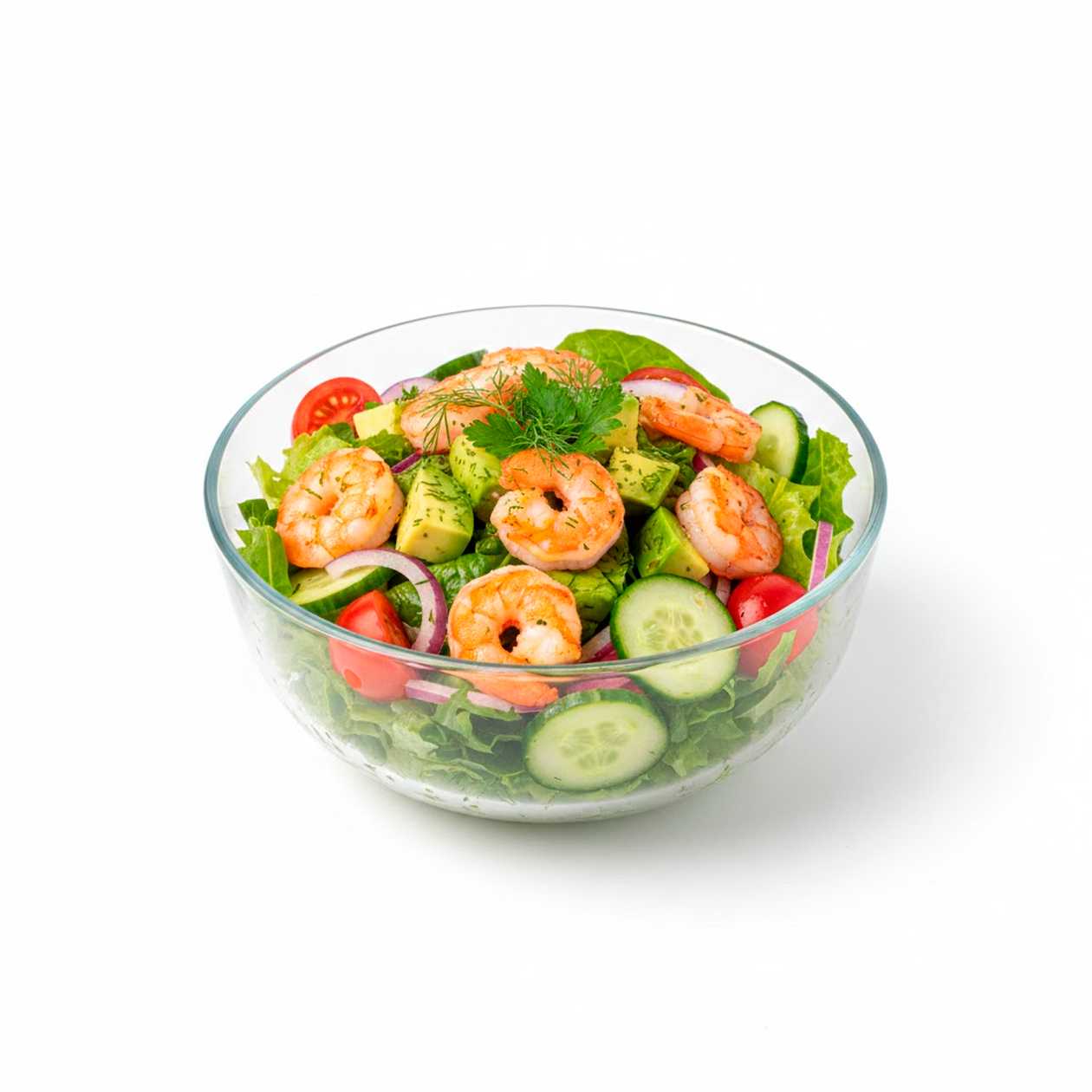 Shrimp and avocado salad