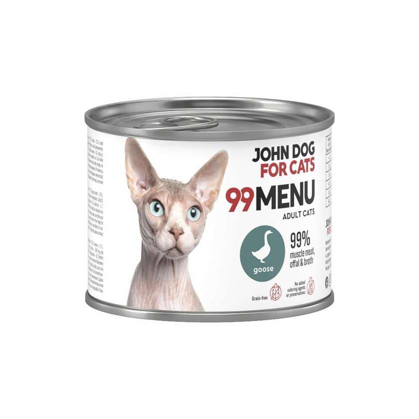 Wet Cat Food Goose 99 Menu John Dog For Cats 200g