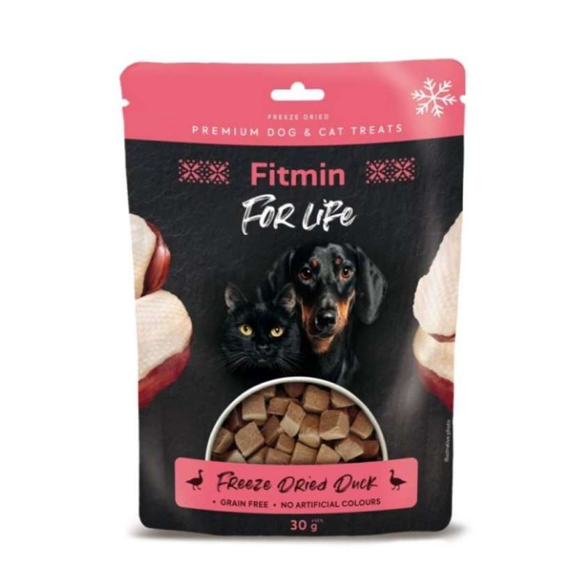 Fitmin For Life Freeze-Dried Duck Treat For Dogs And Cats 30g