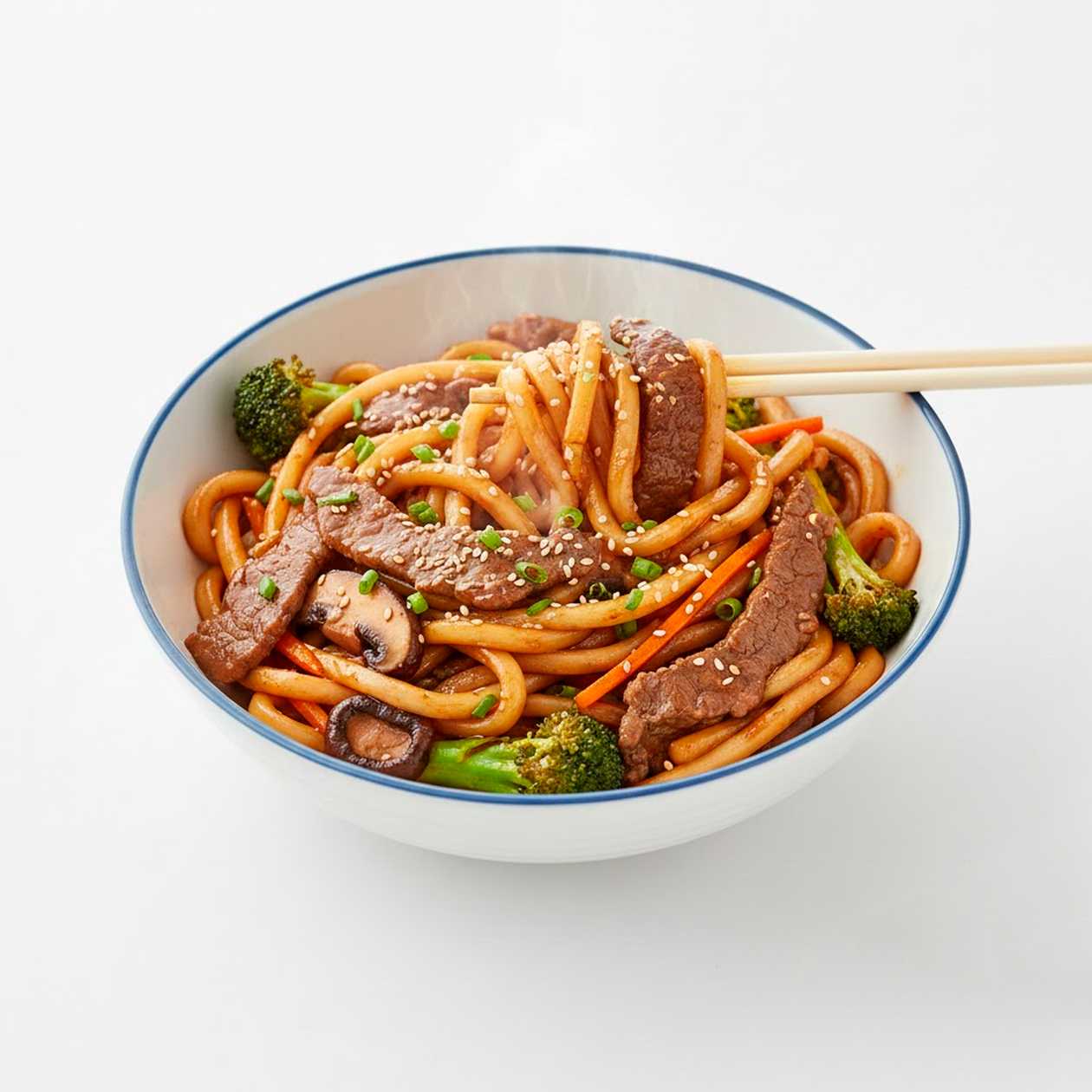 Udon rezance s hovädzím mäsom