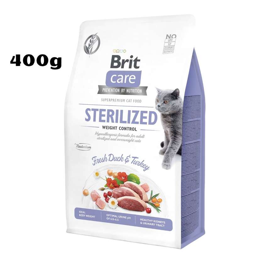 Brit Care Cat Adult Sterilized Weight Control - Fresh Duck With Turkey 400g