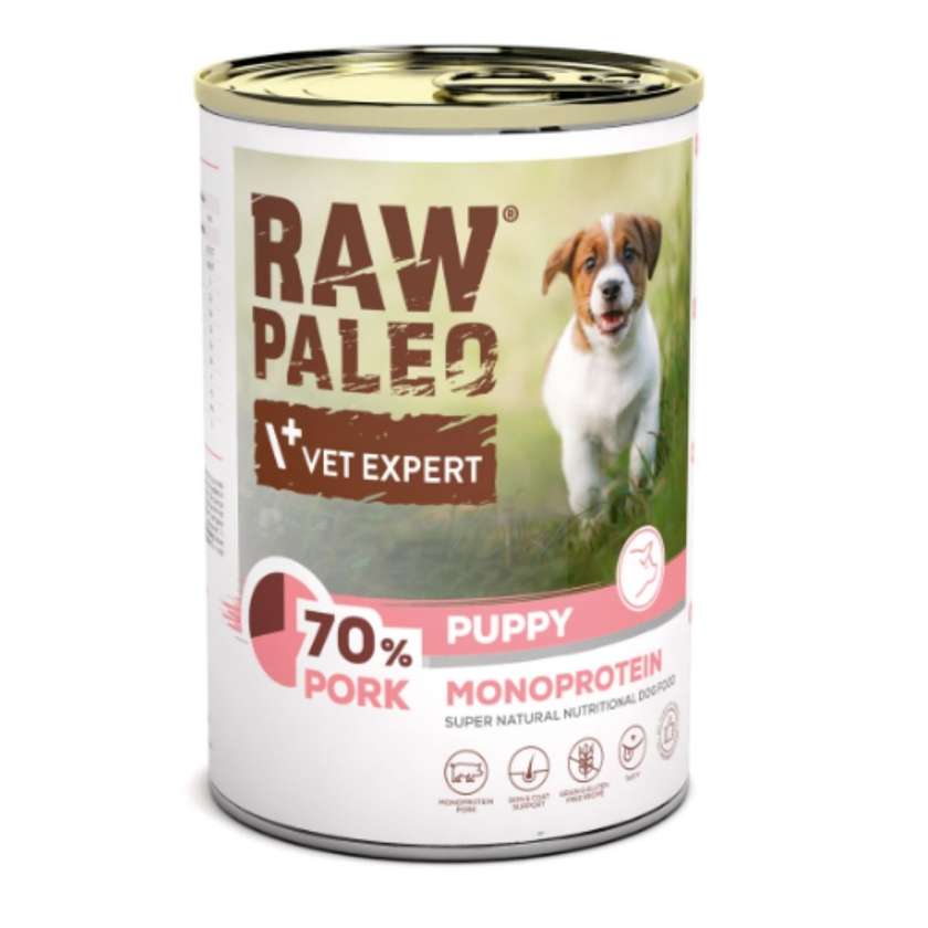 Wet Puppy Food Raw Paleo - Pork 400g