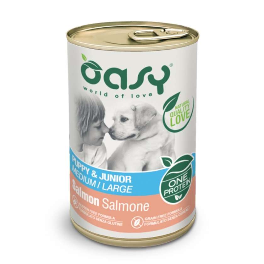 Wet Puppy Food Oasy One Protein - Salmon 400g