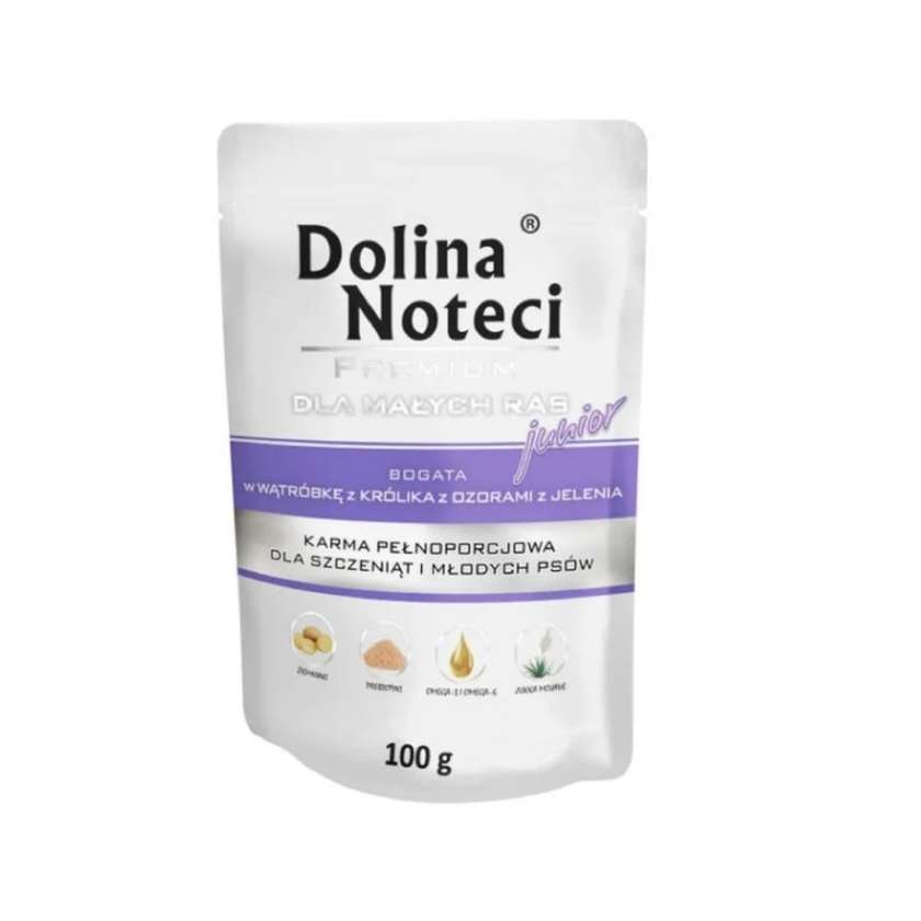 Dolina Noteci Premium For Small Breeds Junior Rich In Rabbit Liver With Deer Tongues 100g