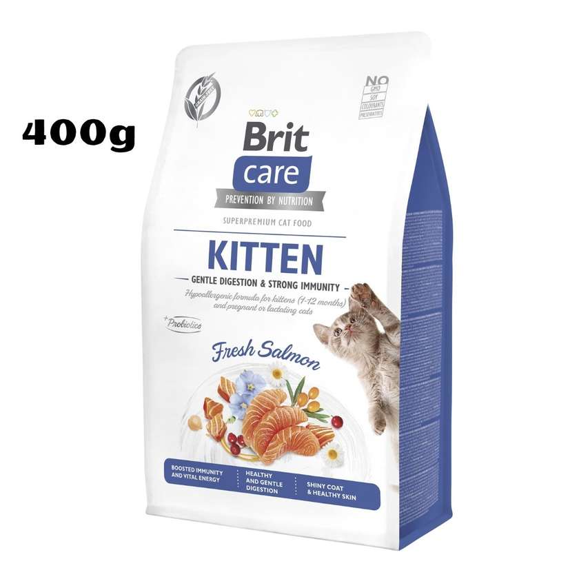 Brit Care Cat Kitten Gentle Digestion & Strong Immunity - Salmon 400g