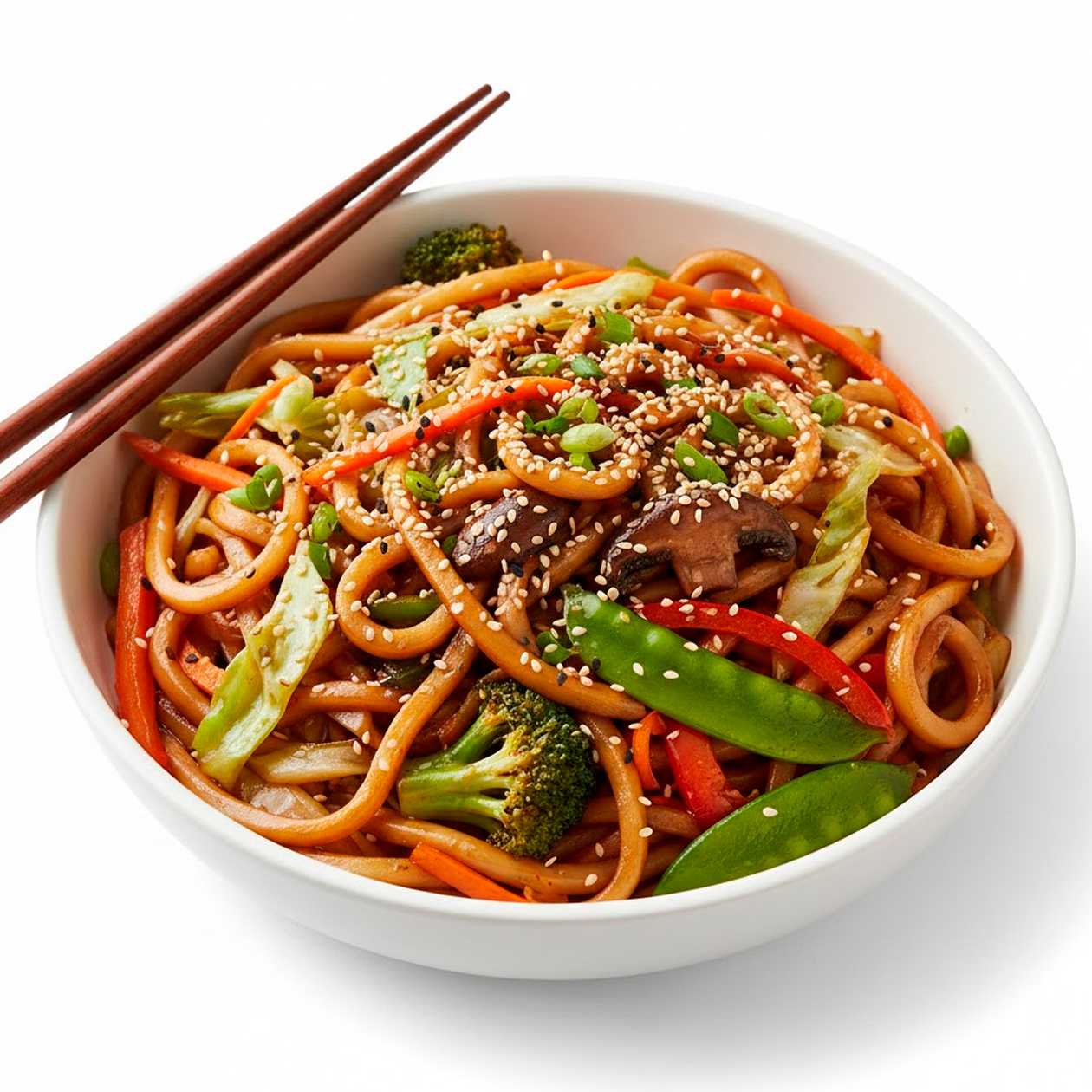 Udon rezance so zeleninou