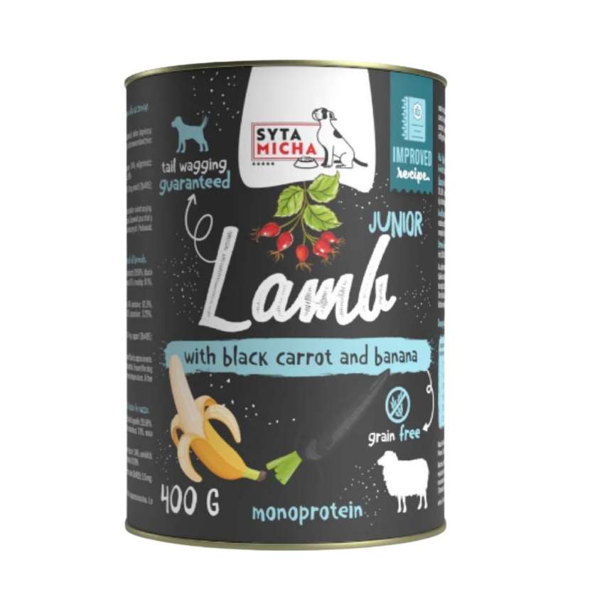 Syta Micha For Puppies Lamb With Black Carrot And Banana 400g