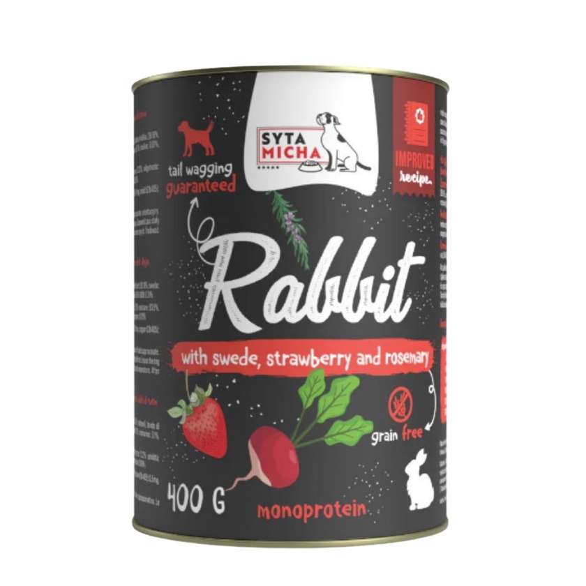 Syta Micha Rabbit With Rutabaga, Strawberry And Rosemary 400g
