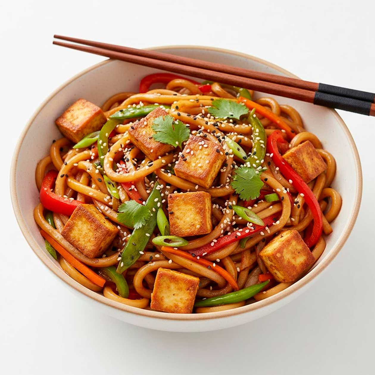 Udon rezance s tofu