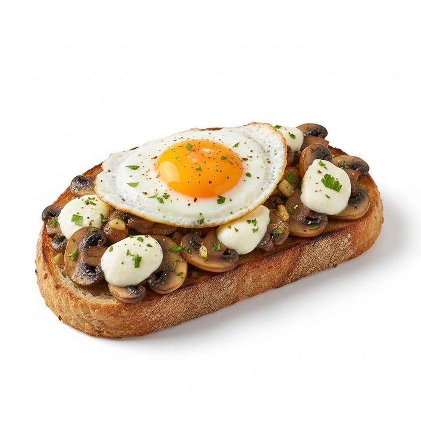 Mushroom and egg Toast