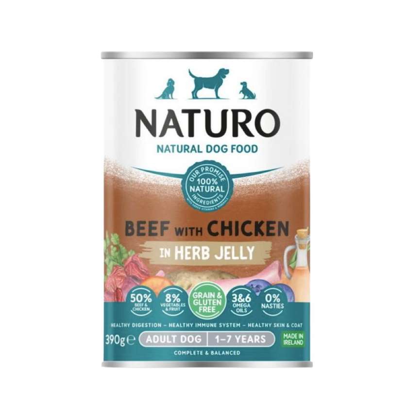 Naturo - Can - Beef & Chicken In Jelly 390g