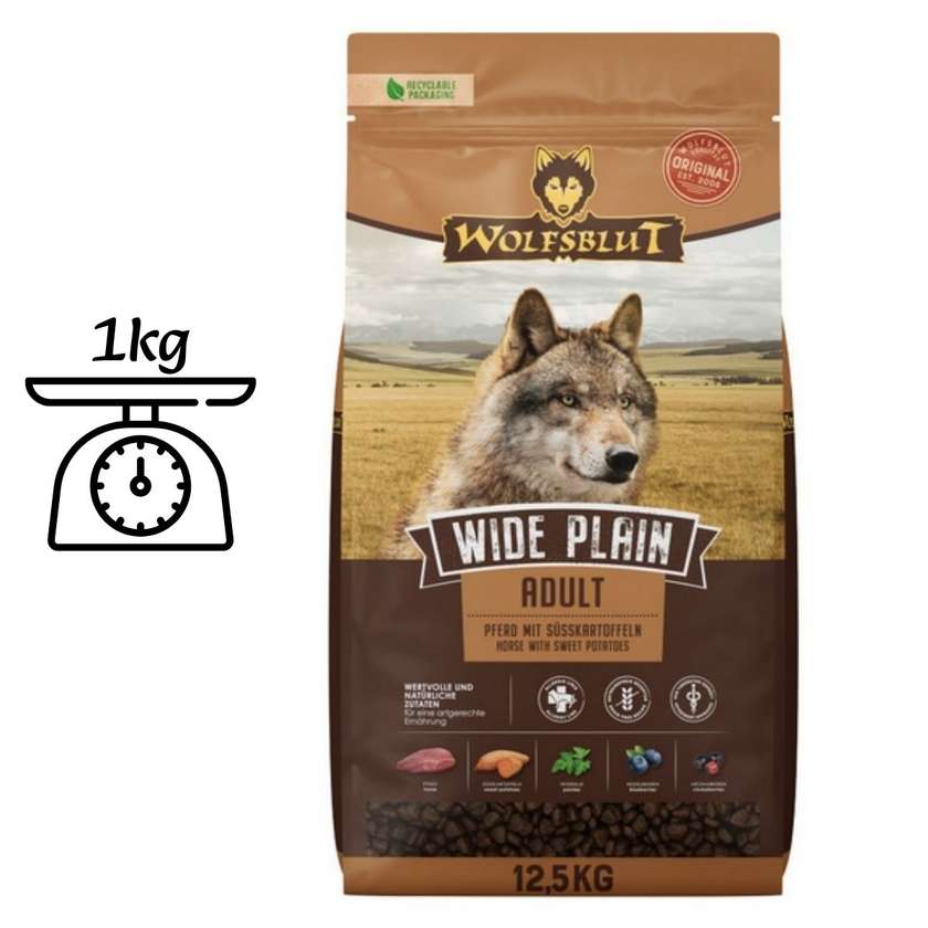 Wolfsblut Dog Wide Plain - Horse Meat And Sweet Potatoes 1kg