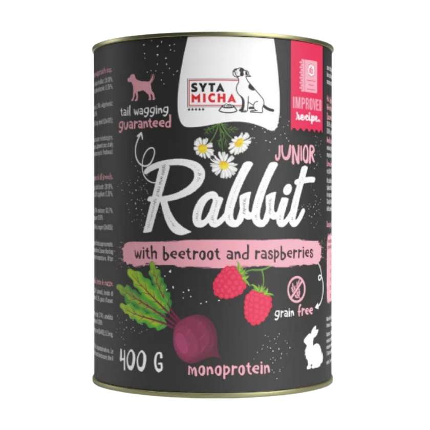 Syta Micha For Puppies Rabbit With Beetroot And Raspberries 400g