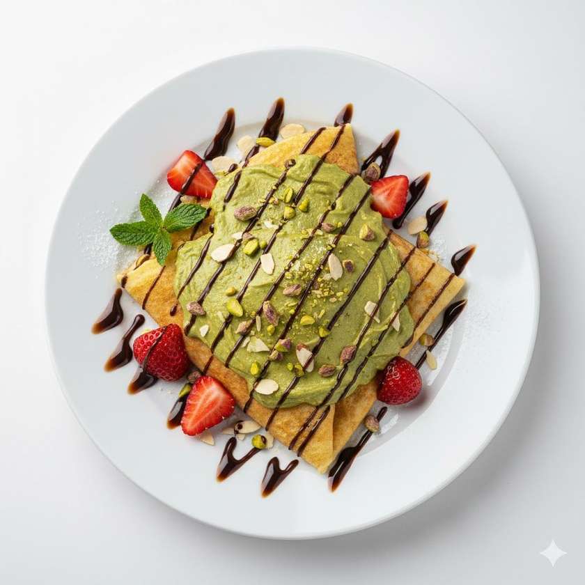 Palacinka s pistáciovým krémom