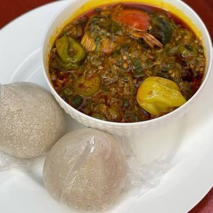 Banku & Okro Stew (FREE COKE)