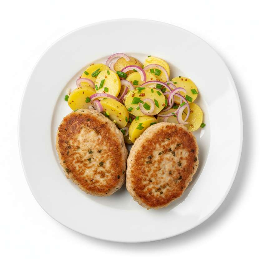 Meatloaf with Potato and Onion Salad