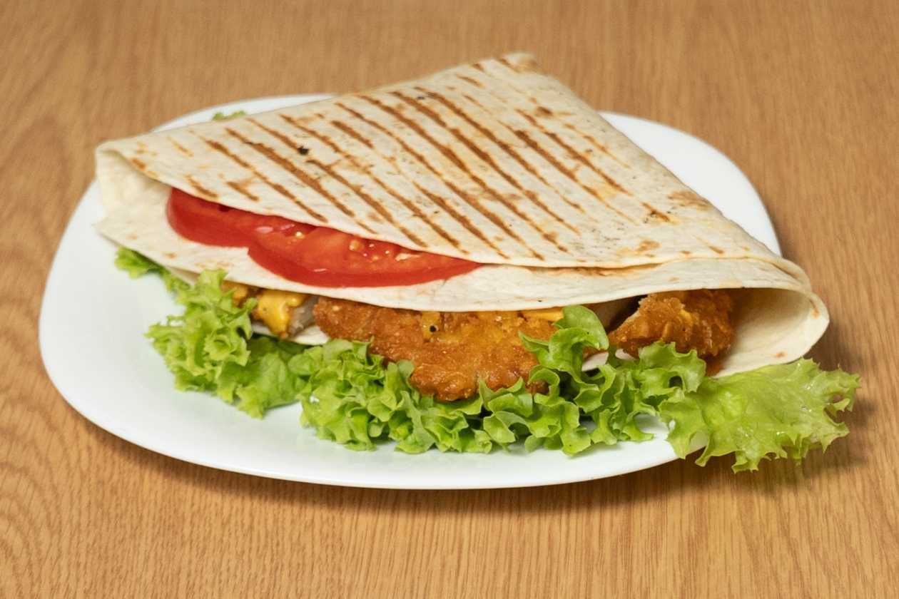 Quesadilla with Crispy Chicken Escalope