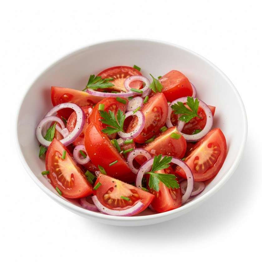 Tomato salad with onion