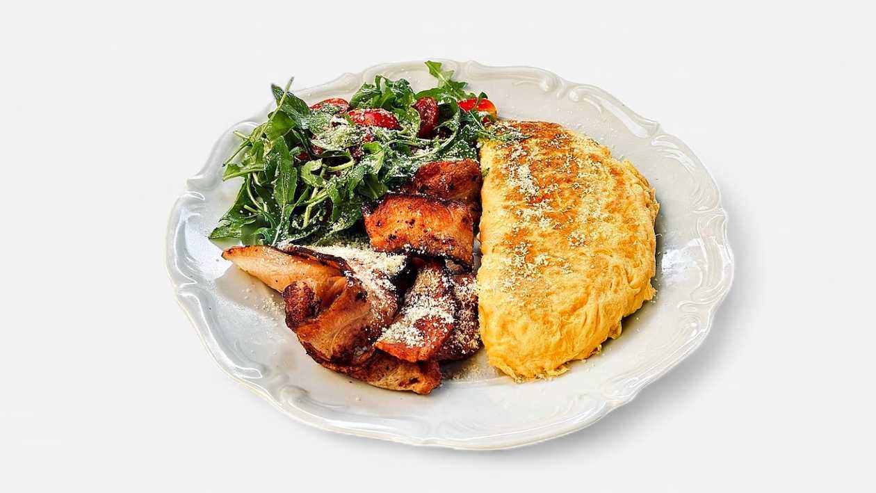 Ομελέτα με Μπέικον & Ντομάτες