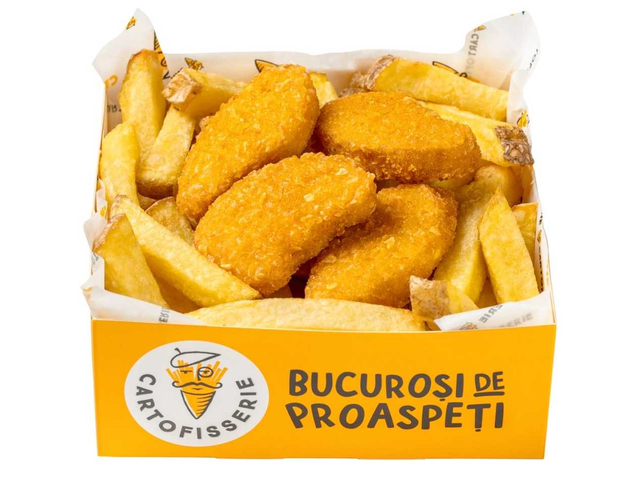 Fries with Vegan Nuggets - Medium