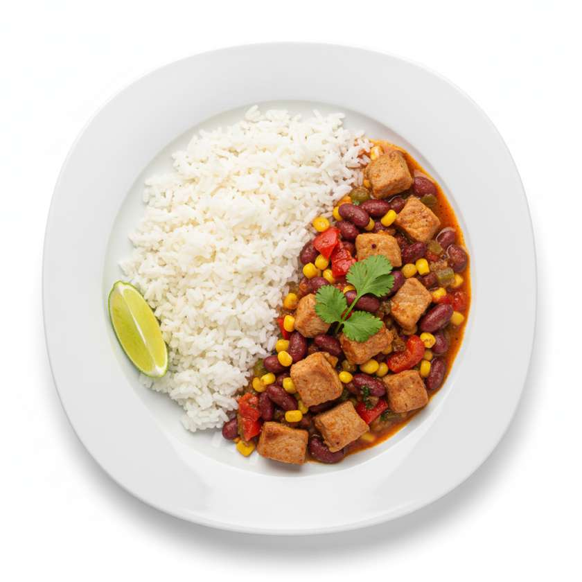 Pork Cubes, Mexican Style, with Rice