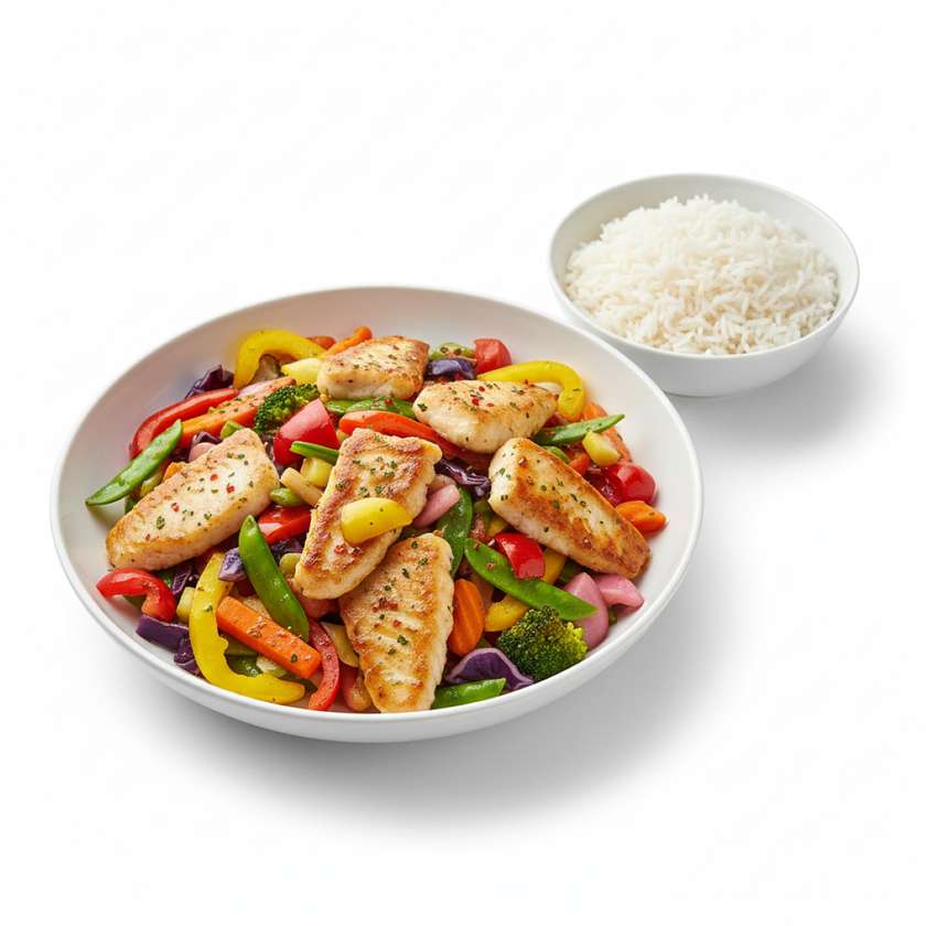 Fish slices of ten colours with side dish