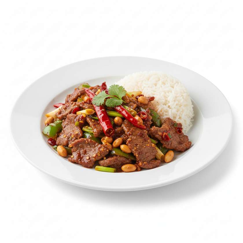 Sichuan-style meat with side dish