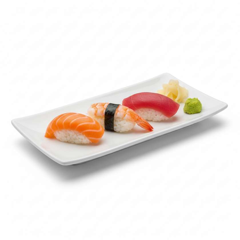 1pc salmon, shrimp, tuna nigiri