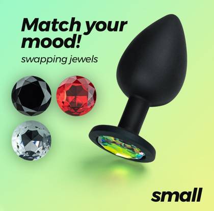 Camileo Small Anal Plug with 4 Interchangeable Jewels