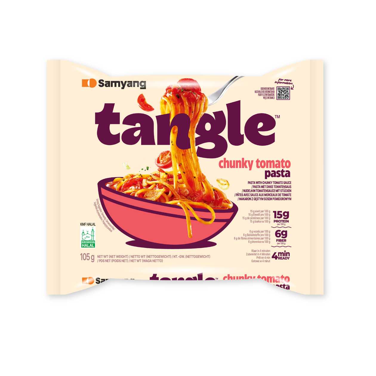 Samyang, Tangle pasta tomatitükikestega, 105g (aegub peagi)