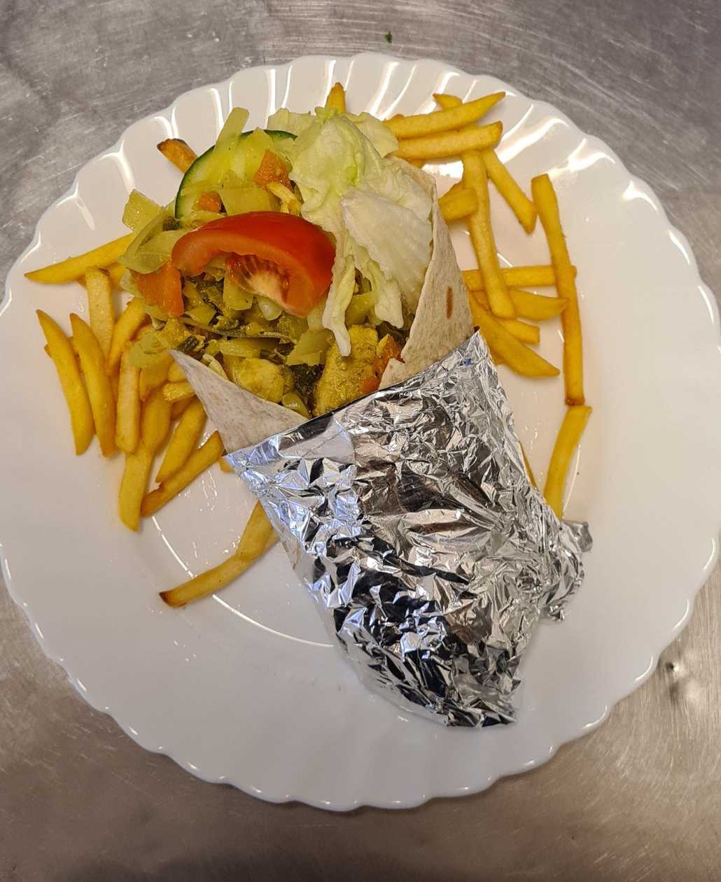 Chicken and Vegetable Tortilla with Side