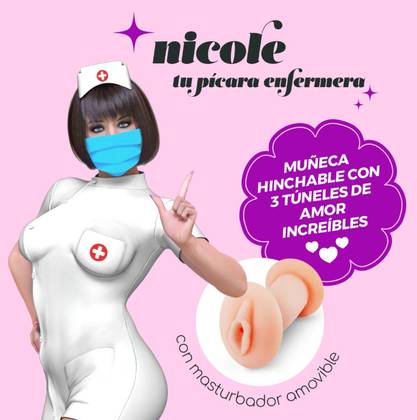 Nicole La Enfermera Inflatable Doll with Masturbator