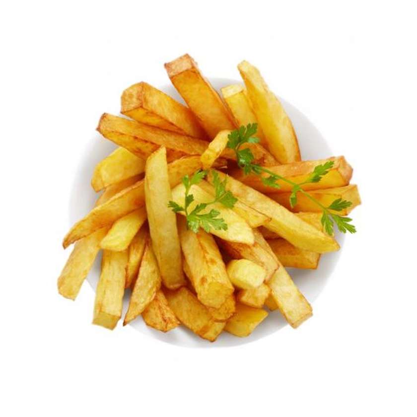 French fries with garlic and mint