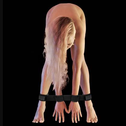 Ouch! Spreader Bar With Cuffs Black Spreader Bar