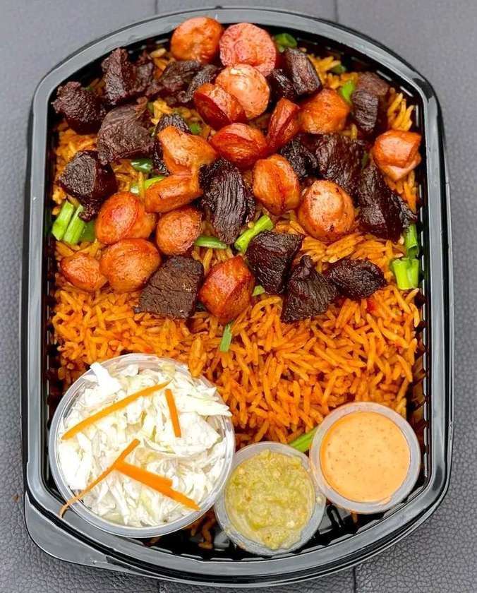 KING SIZE ASSORTED JOLLOF RICE AND PLANTAIN
