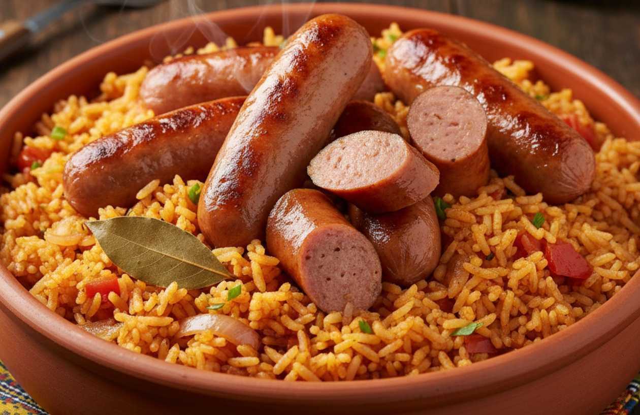 Jollof Rice with Sausage