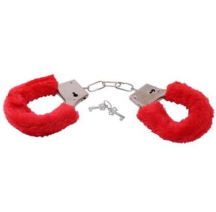 Bestseller Furry Handcuffs Red Plush Handcuffs