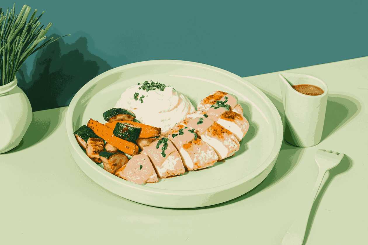 Piept de pui cu sos ciuperci 180/50g