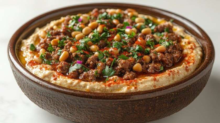 Meat hummus
