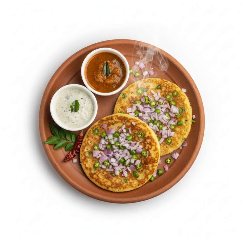 Onion Chilli Uthappam