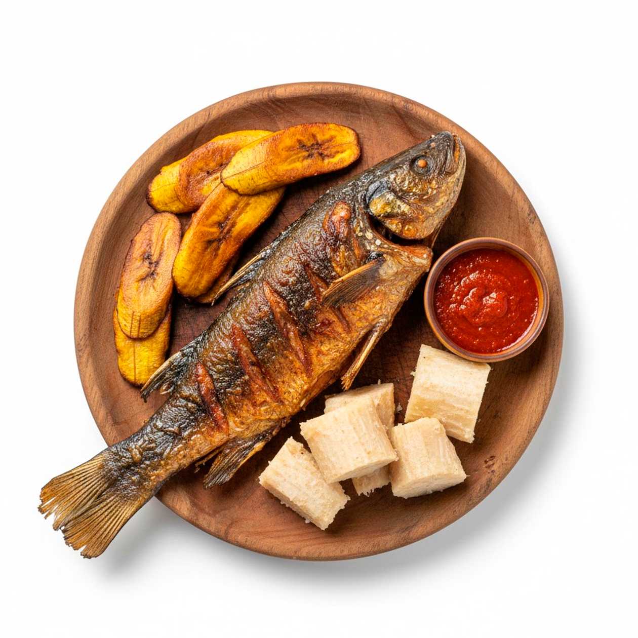 Cat Fish (Full) with Yam or Plantain