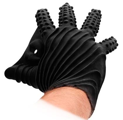 Fist It Black Silicone Stimulating Glove
