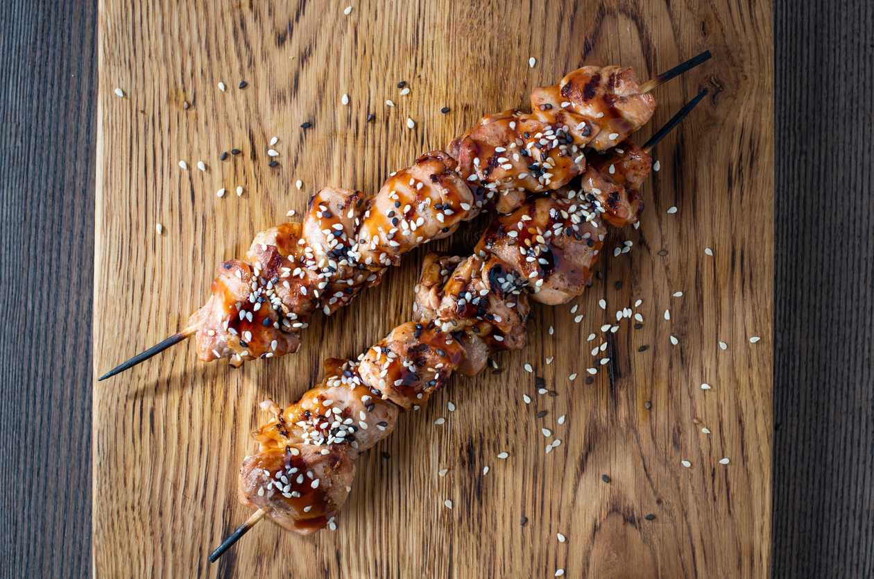 Teriyaki vištienos kumpelių vėrinukas