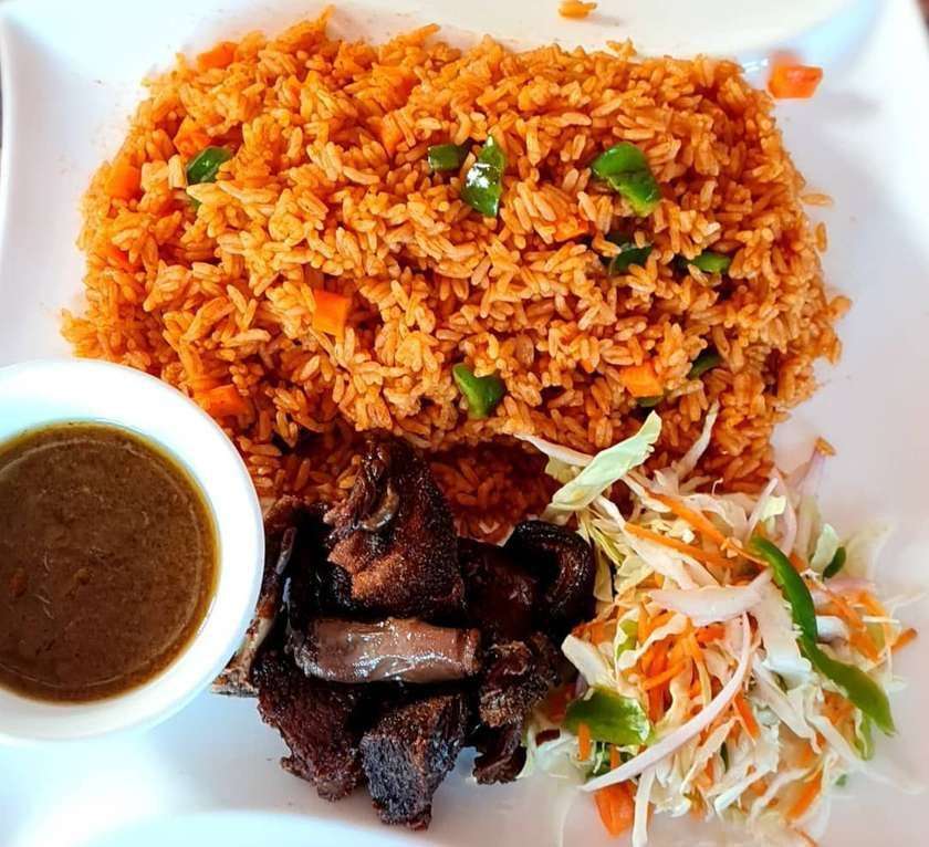 Jollof Rice with Goat Meat