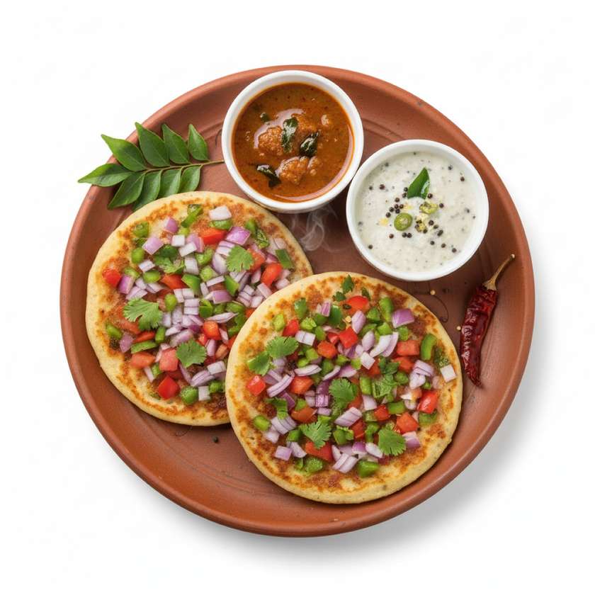 Onion Chilli Tomato Uthappam