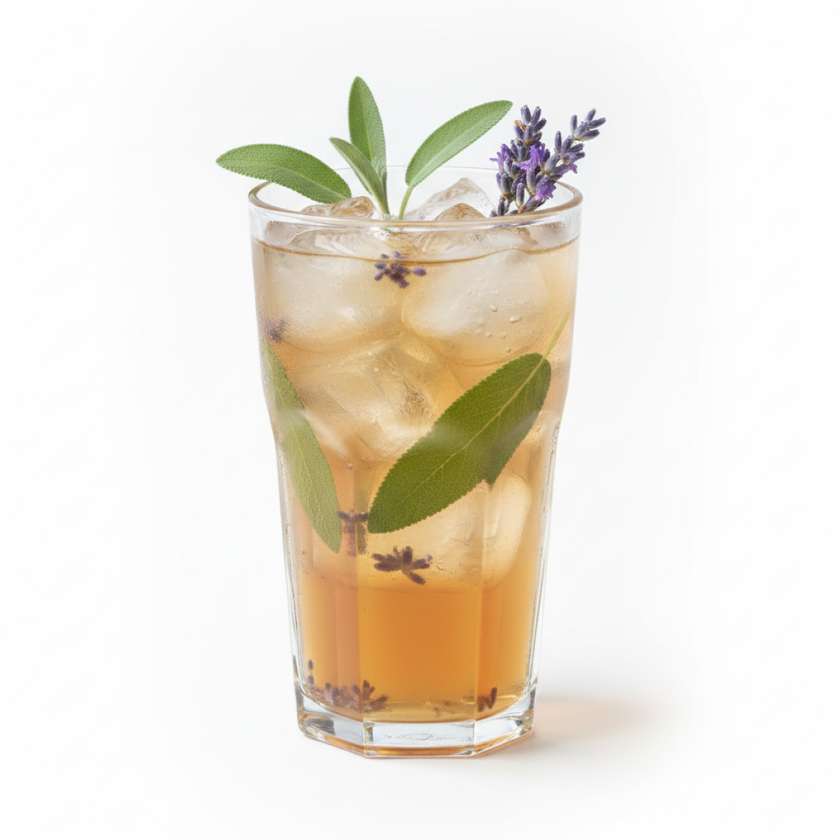 Organic Iced Tea with Sage and Lavender