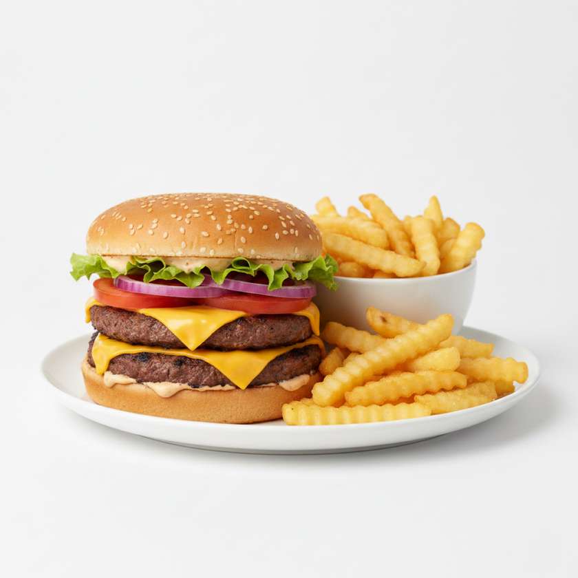 Double Burger + Fries