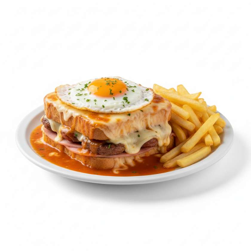 Francesinha com Batata ou Ovo