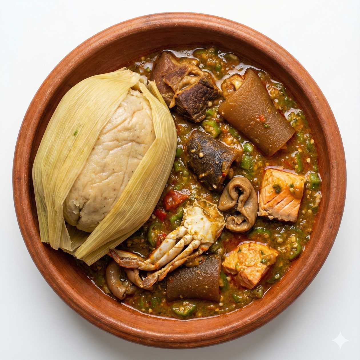 Ga Kenkey and Okro Stew