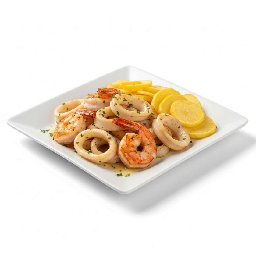 Lulas na Frigideira com Gambas 1 Pessoa